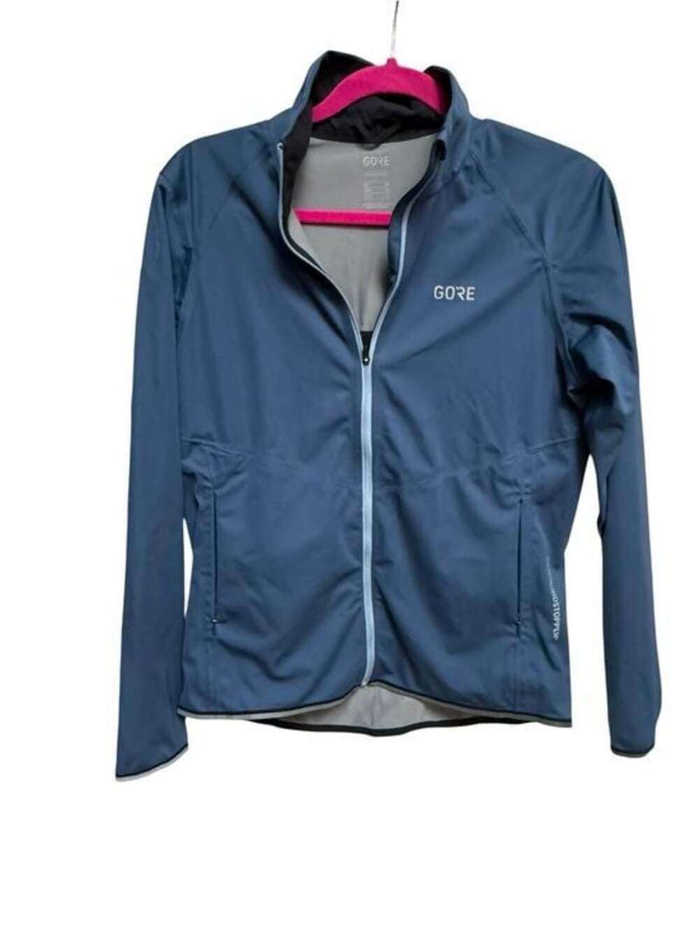Gore Women's Navy Lightweight Softshell Jacket with Light Blue Trim Size M